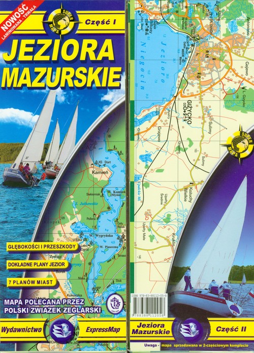 Comfort! map. Jeziora Mazurskie. Laminowana mapa żeglarska (1:60 000) (komplet 2 map)