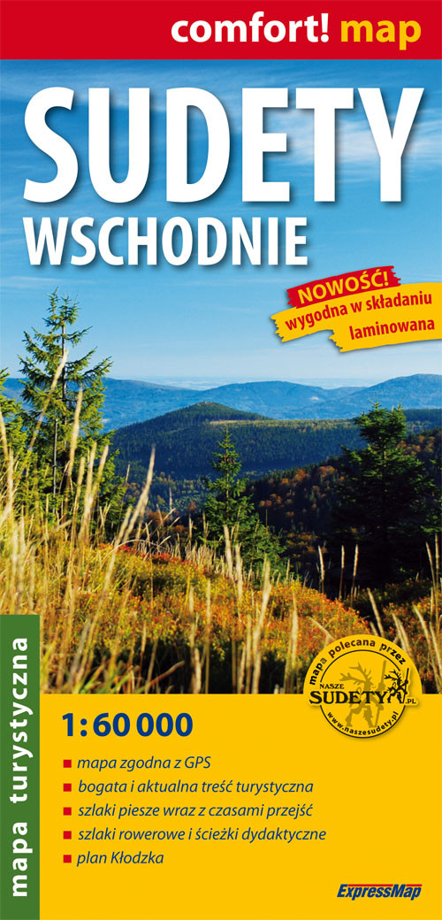 Comfort! map. Sudety Wschodnie. Laminowana mapa turystyczna (skala 1:60 000)