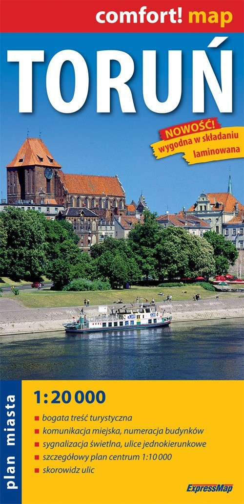 Comfort! map. Toruń. Laminowany plan miasta (skala 1:20 000)