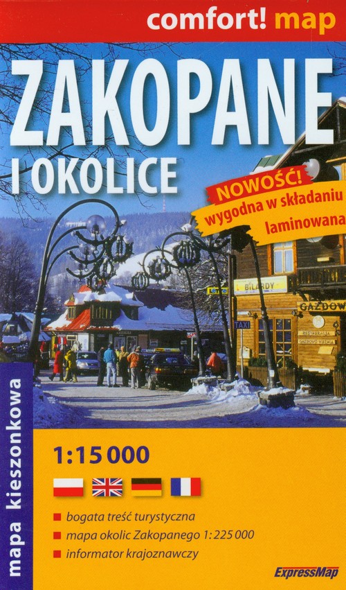 Comfort! map. Zakopane i okolice. Laminowany plan miasta (skala 1:15 000) - wersja kieszonkowa