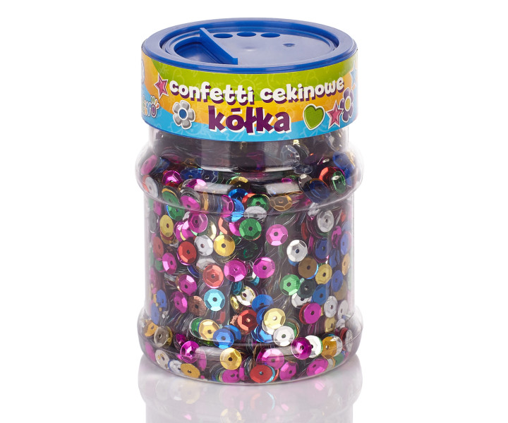 Confetti cekinowe kółka mix kolorów 100g