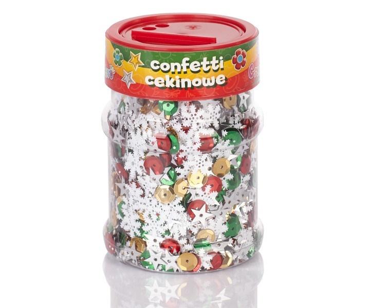 Confetti cekinowe kółka - mix świąteczny 100g