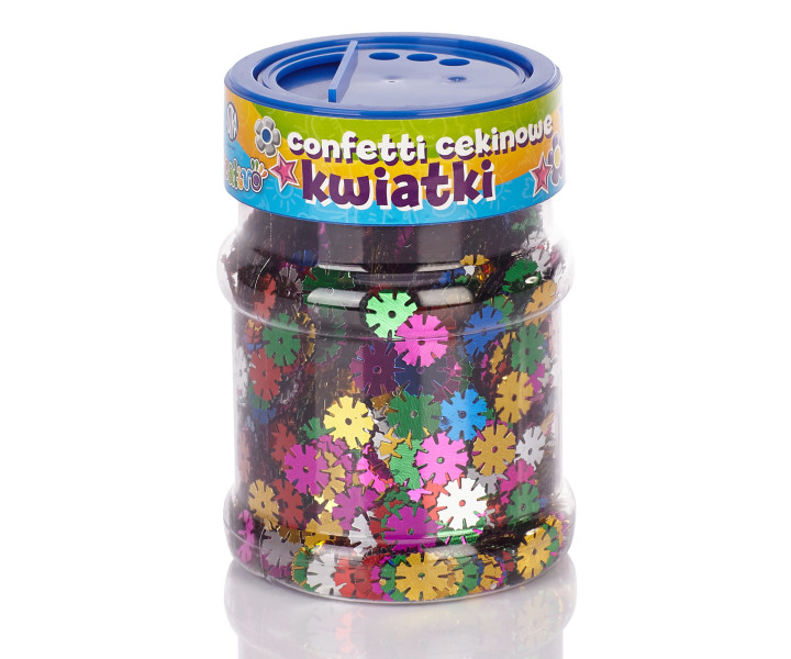 Confetti cekinowe kwiatki - mix kolorów 100g