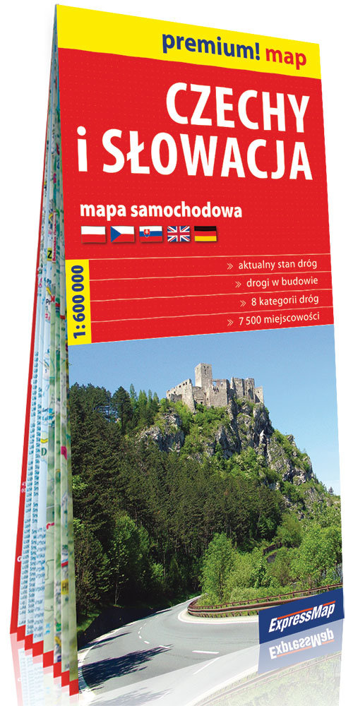 Czechy i Słowacja mapa samochodowa 1:600 000