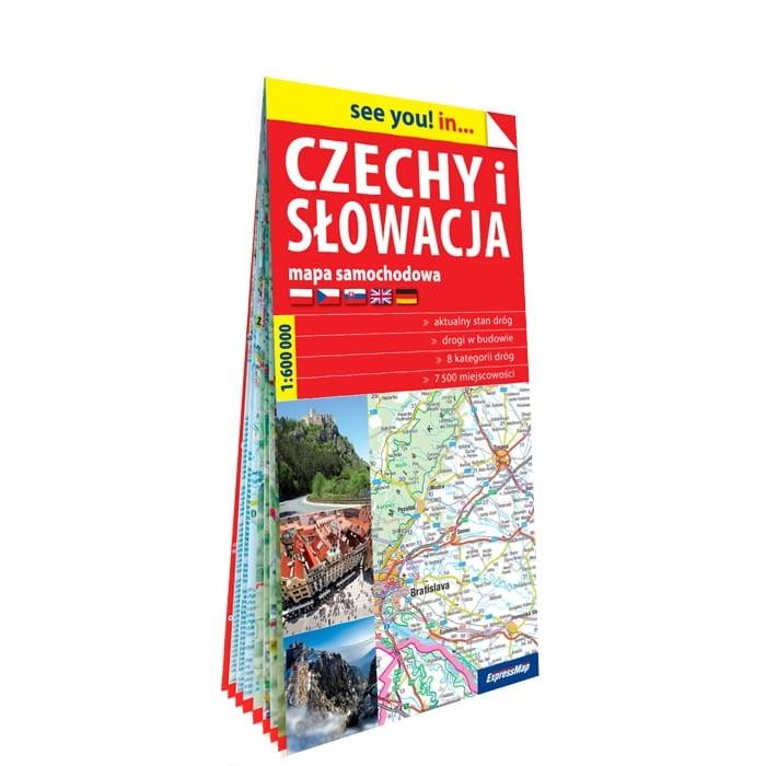 Czechy i Słowacja; papierowa mapa samochodowa 1:550 000