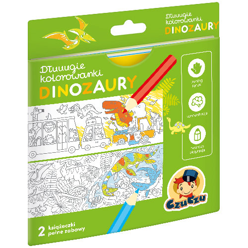 CzuCzu Dłuuugie kolorowanki Dinozaury