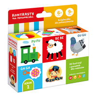 CzuCzu Kontrasty na sznureczku Książeczka do pokazywania dla dzieci 6-9 mies.+