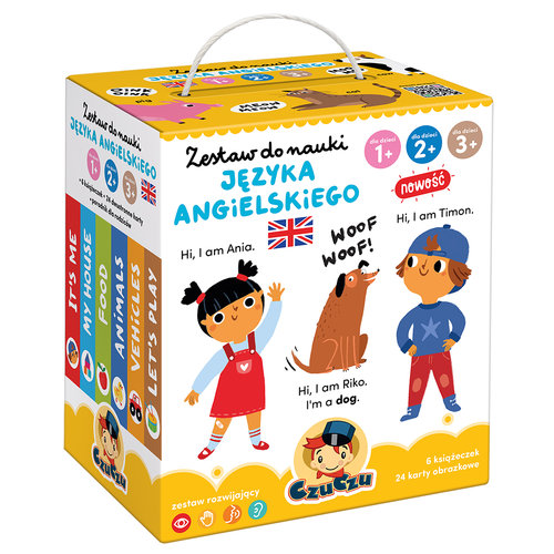 CzuCzu Zestaw do nauki języka angielskiego dla dzieci 1, 2, 3