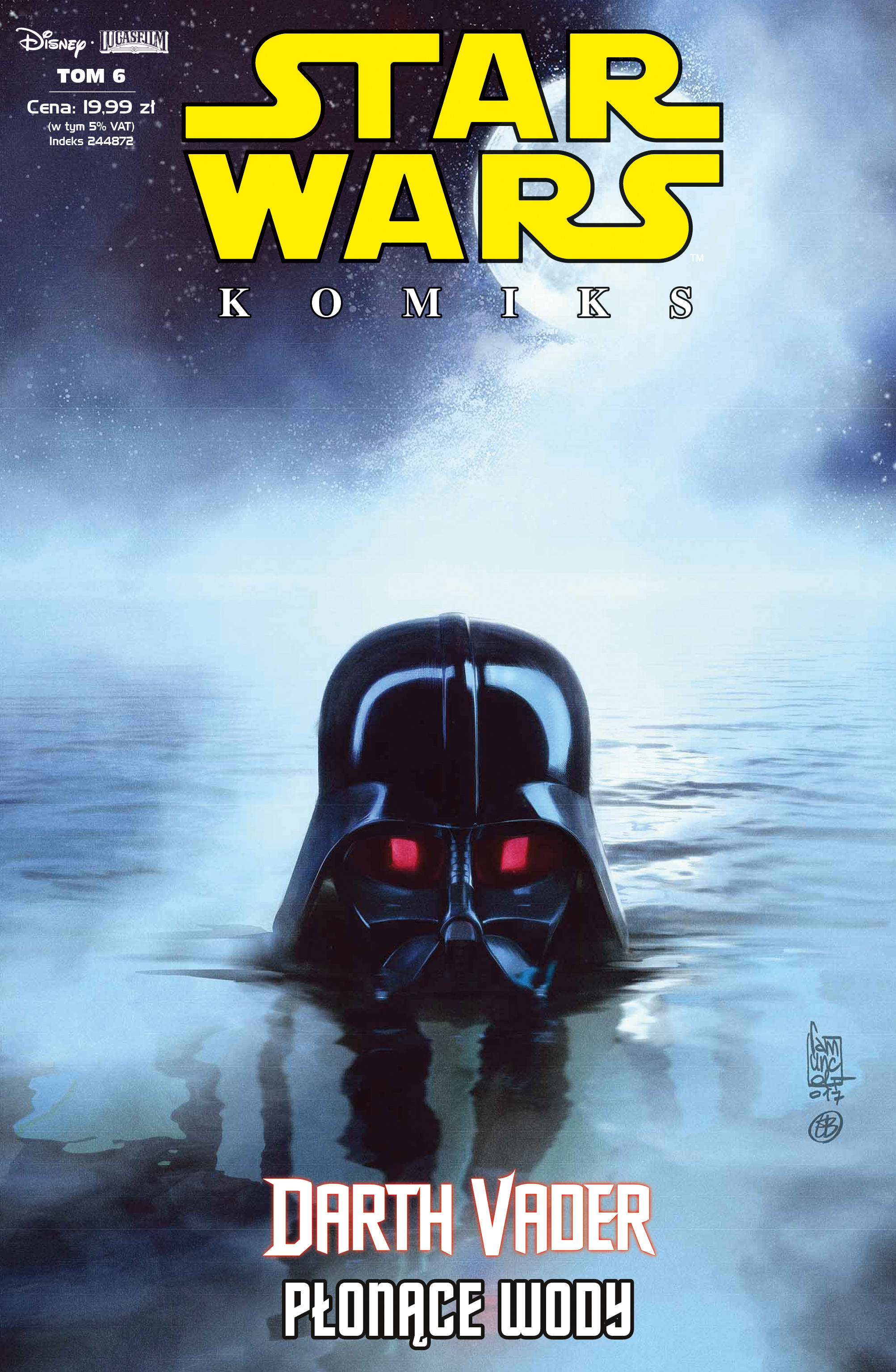 Darth vader płonące wody Star Wars komiks 6/2019