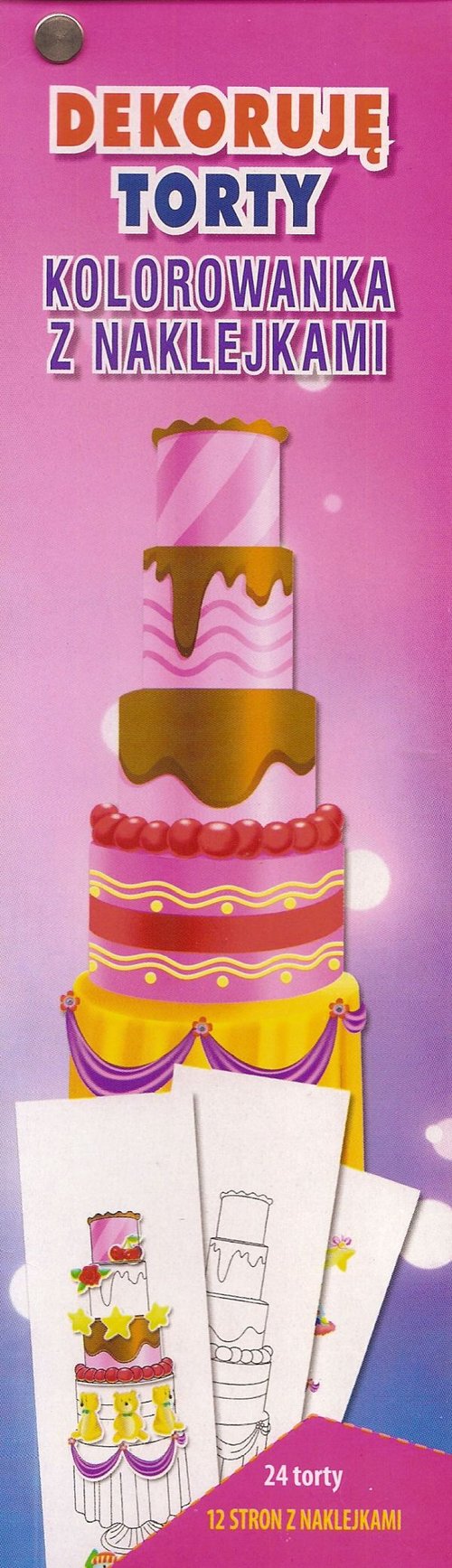 Dekoruję torty Kolorowanka z naklejkami