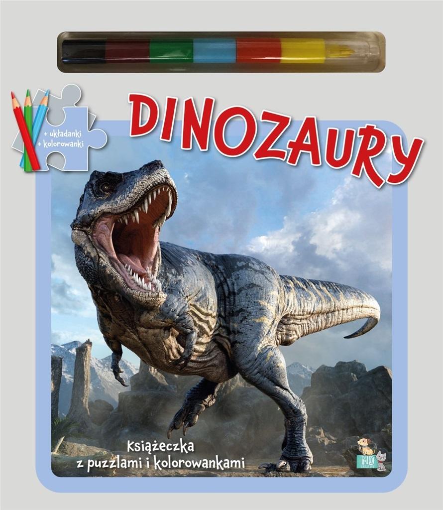 Dinozaury. Książeczki z puzzlami, kolorowankami i kolorową kredką