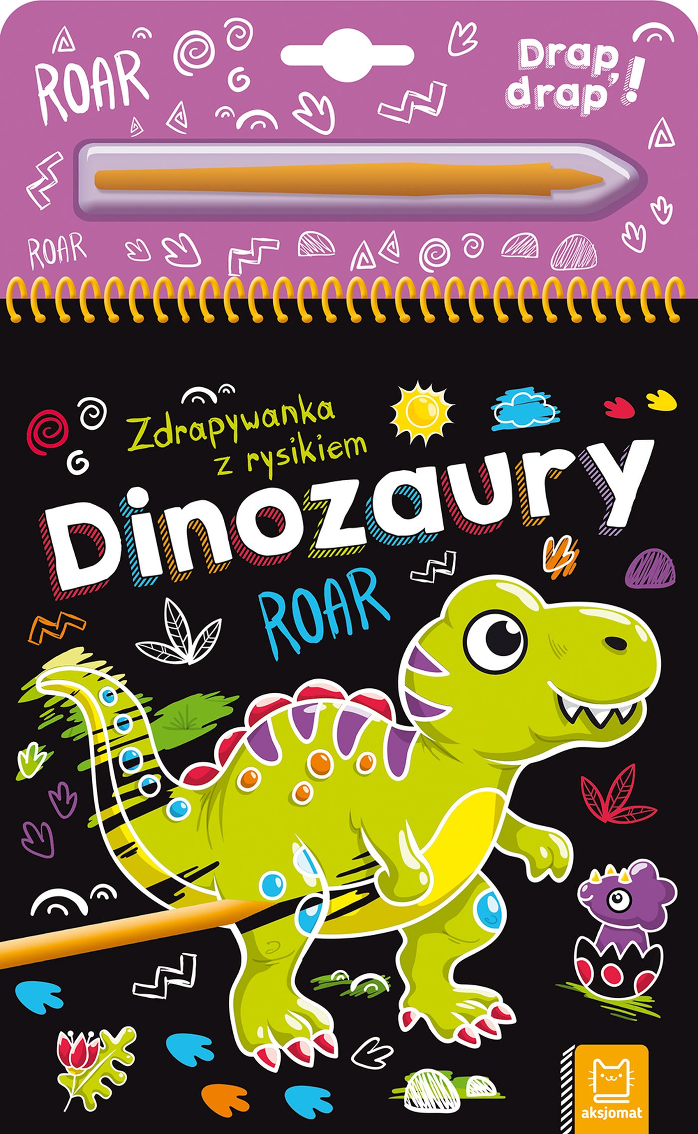 Dinozaury Zdrapywanka z rysikiem