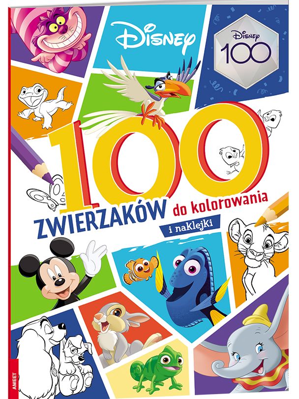 Disney mix 100 Zwierzaków do kolorowania