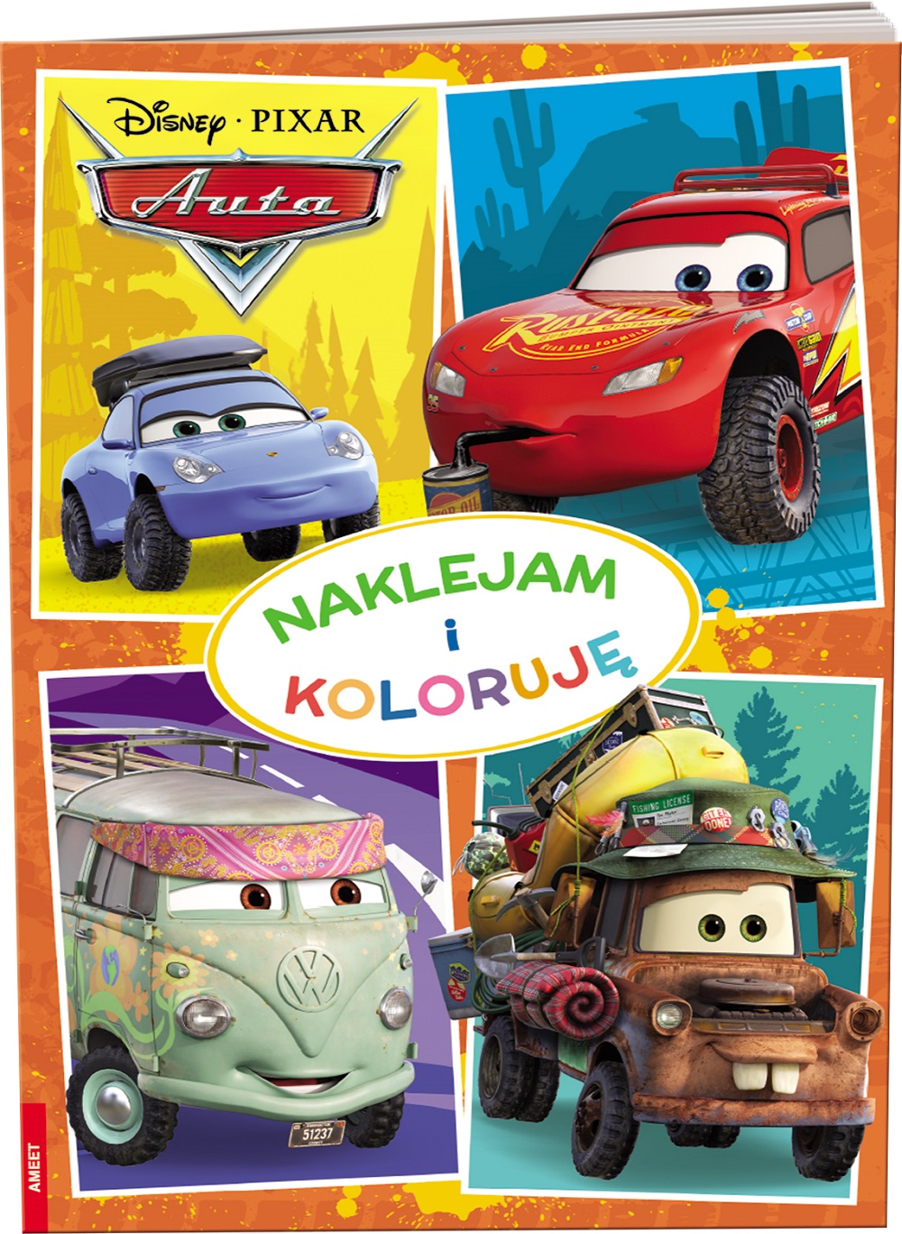 Disney Pixar Auta Naklejam i koloruję