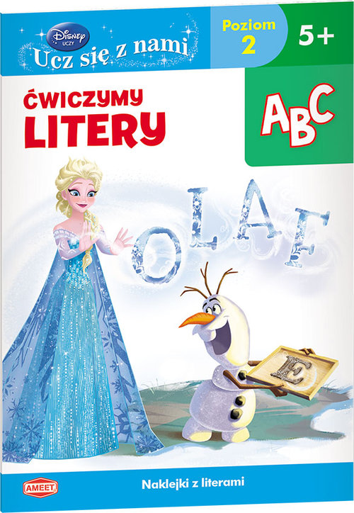 Disney Ucz się z nami Ćwiczymy litery Kraina Lodu 5+