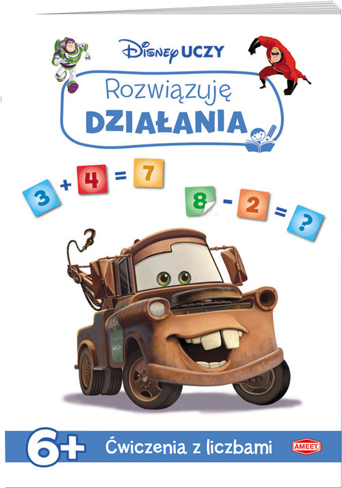 Disney Uczy Auta  Rozwiązuję działania Ćwiczenia z liczbami