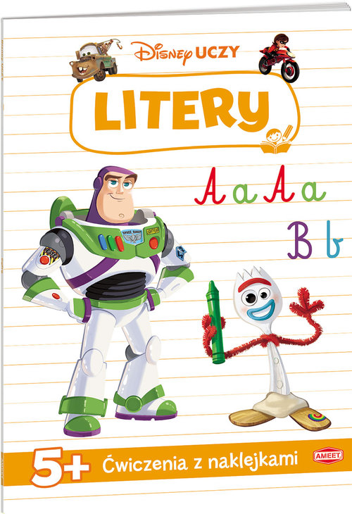 Disney Uczy Toy Story Litery 5 + Ćwiczeniaz naklejkami