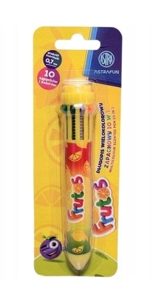 Długopis zapachowy wielokolorowy 10w1 Astra Frutos 1szt.blister