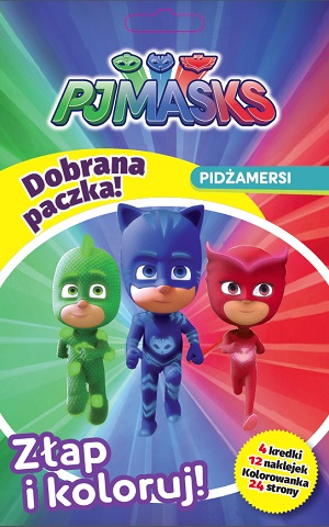 Dobrana paczka pjmasks pidżamersi złap i koloruj
