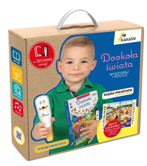 Dookoła świata Wyszukaj i policz Mówiąca książka interaktywna