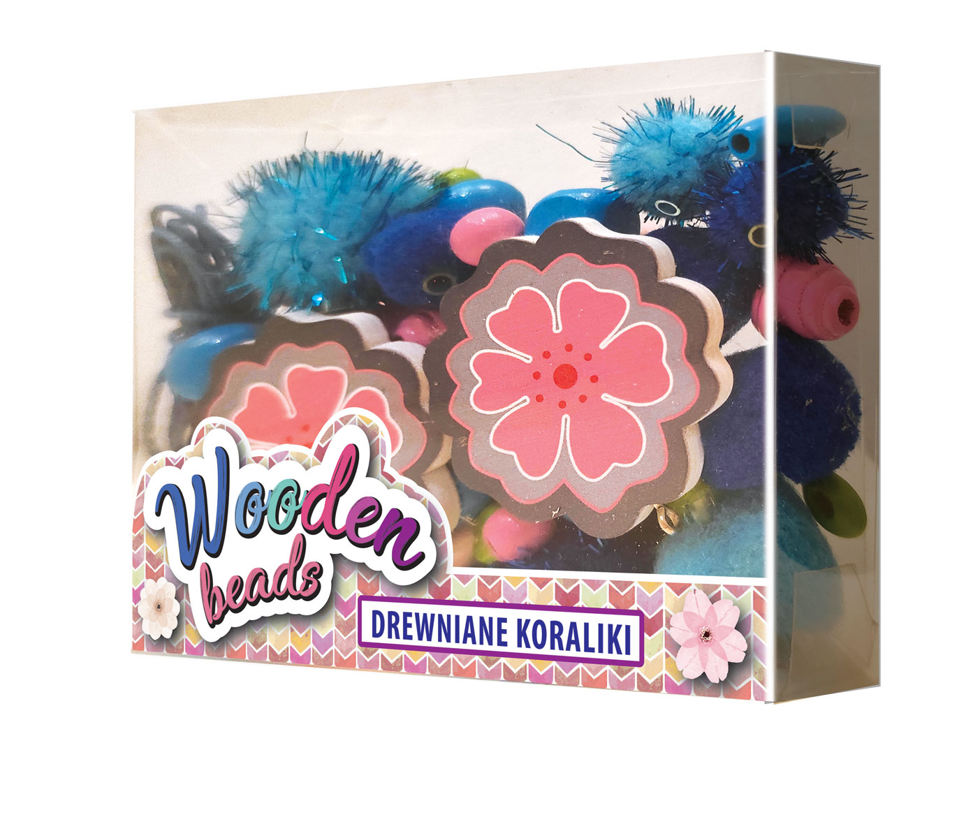 Drewniane koraliki niebieskie