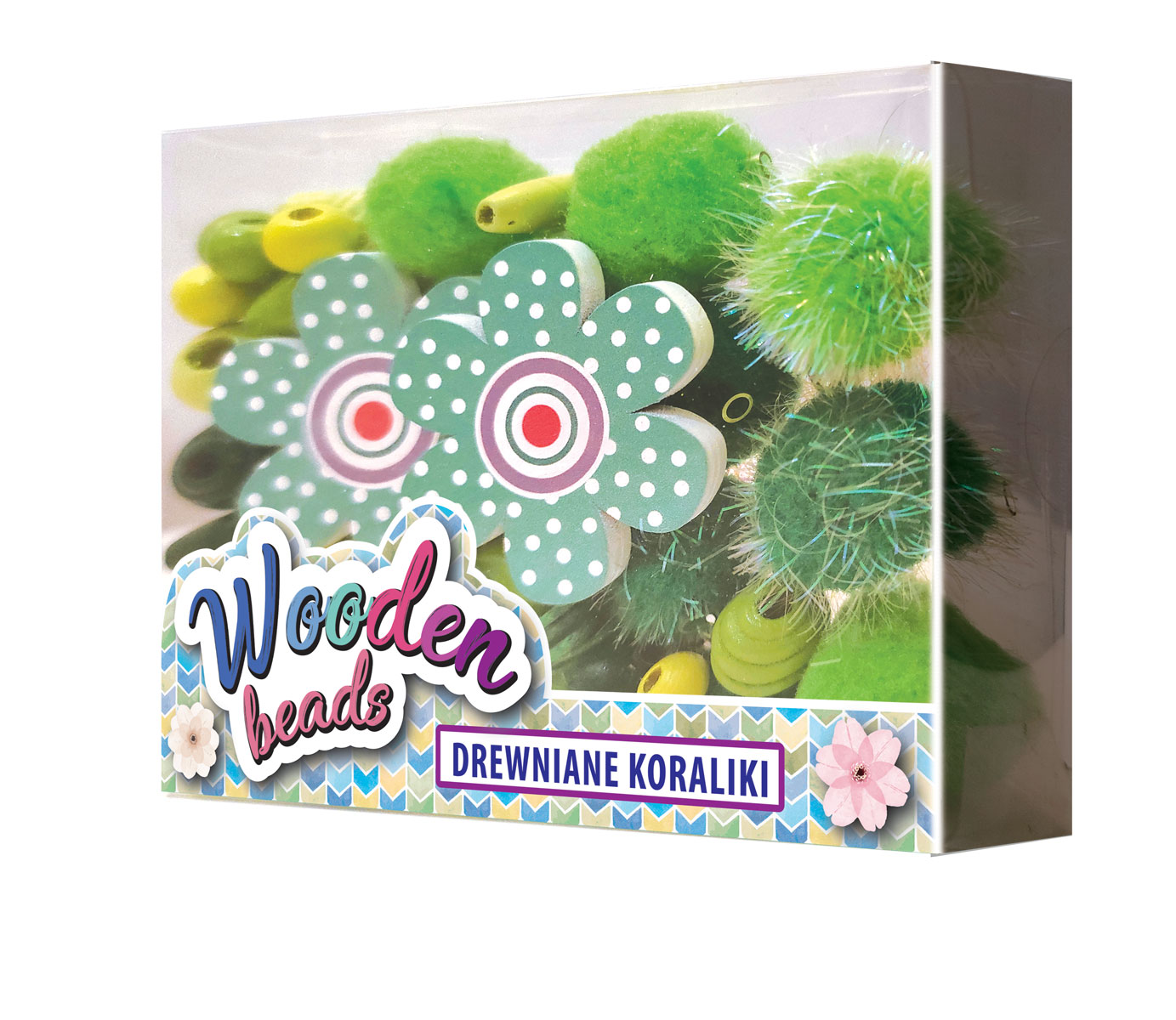 Drewniane koraliki zielone