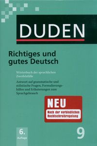 Duden 9 Richtiges und gutes Deutsch