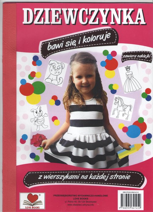 Dziewczynka bawi się i koloruje