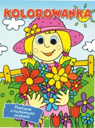 Dziewczynka kolorowanka postacie z ruchomymi oczkami