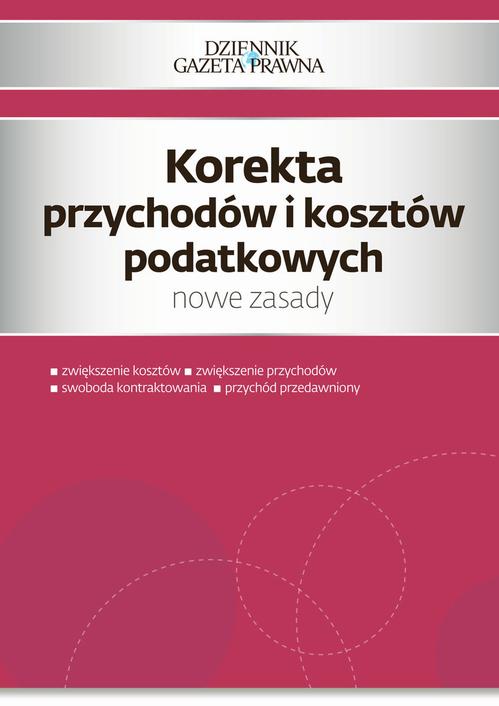EBOOK Korekta przychodów i kosztów podatkowych