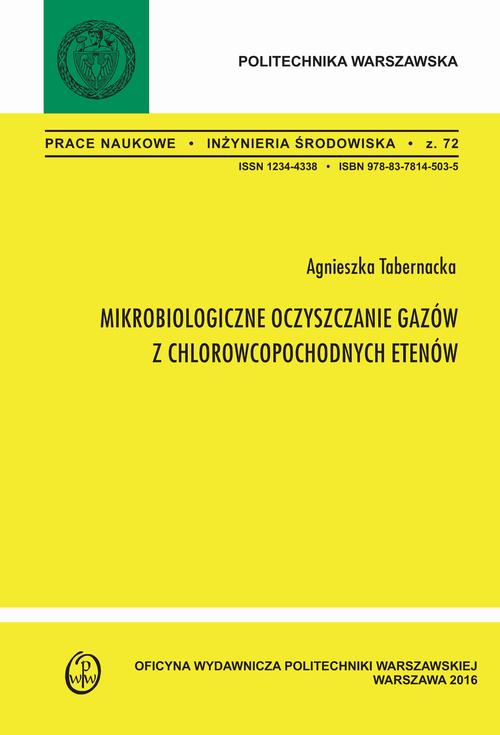 EBOOK Mikrobiologiczne oczyszczanie gazów z chlorowcopochodnych etenów