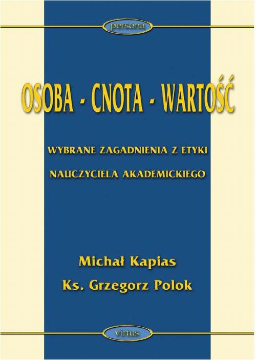 EBOOK Osoba - cnota - wartość