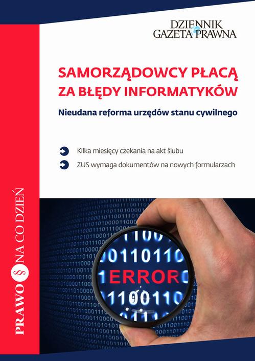 EBOOK Samorządowcy płacą za błędy informatyków Nieudana reforma urzędów stanu cywilnego