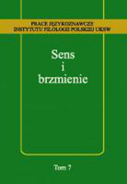EBOOK Sens i brzmienie