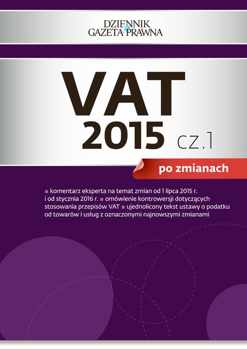 EBOOK VAT 2015 po zmianach cz. 1