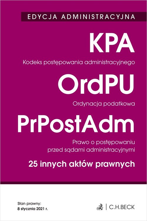 Edycja administracyjna Kodeks postępowania administracyjnego Ordynacja podatkowa