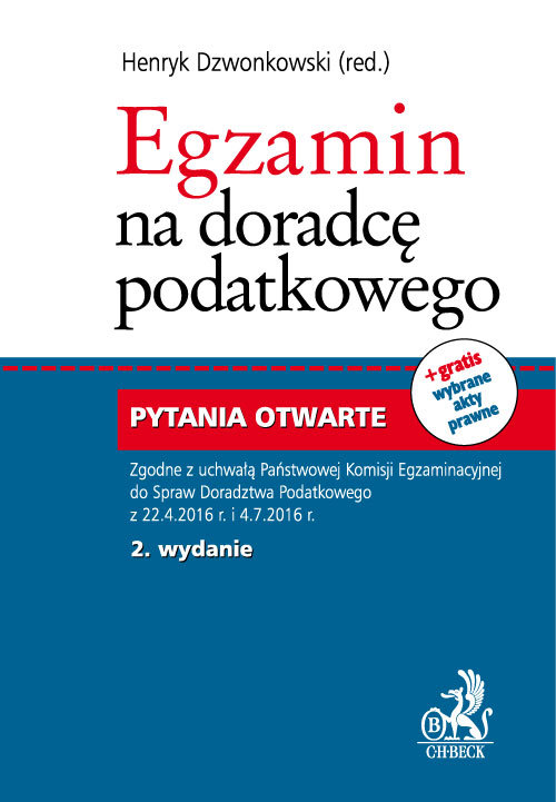 Egzamin na doradcę podatkowego Pytania otwarte