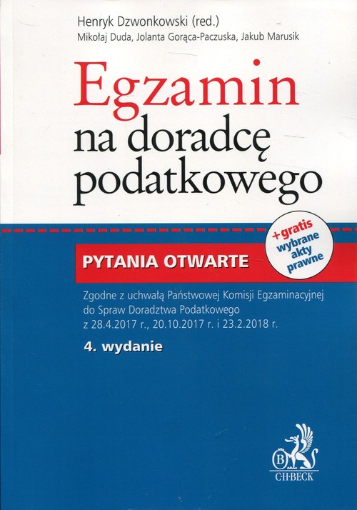 Egzamin na doradcę podatkowego Pytania otwarte