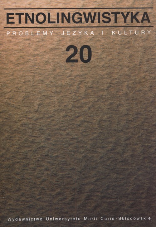 Etnolingwistyka 20. Problemy Języka I Kultury