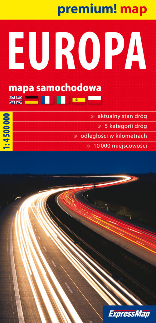 Europa 1:4 500 000 - mapa samochodowa