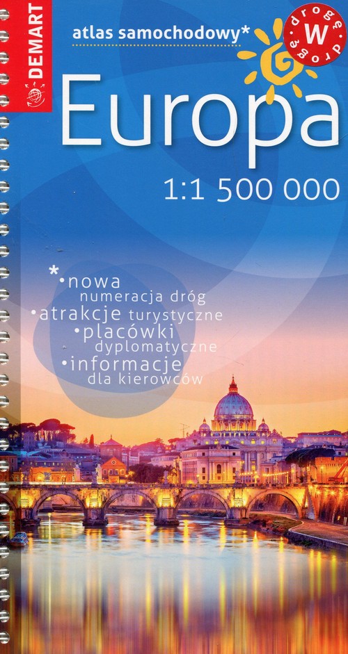 Europa atlas samochodowy 1:1 500 000
