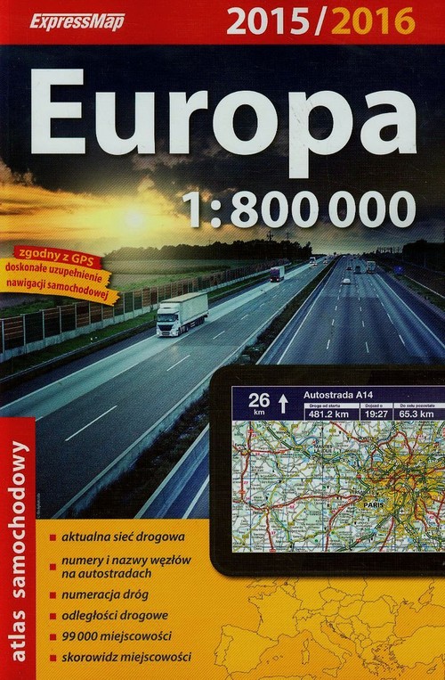 Europa - atlas samochodowy (skala 1:800 000)