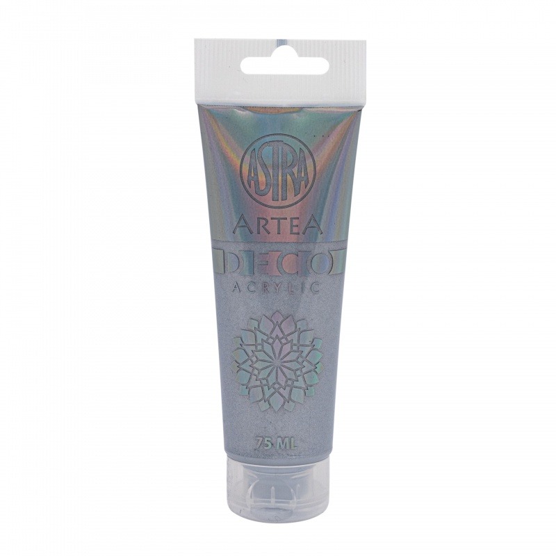 Farba akrylowa Deco Artea 75 ml tuba metaliczny srebrny