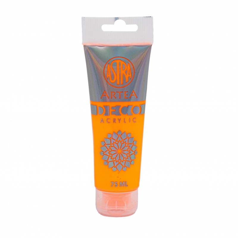 Farba akrylowa Deco Artea 75 ml tuba neonowy pomarańczowy