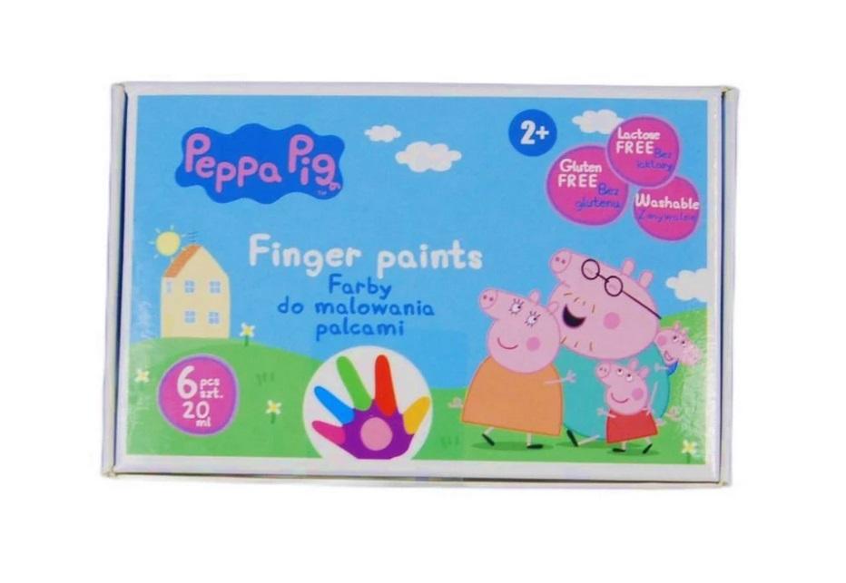 Farby do malowania palcami Peppa Pig 6 kolorów po 20 ml