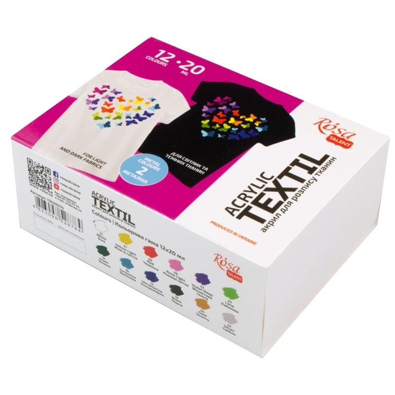 Farby do tkanin Heart 12x20 ml