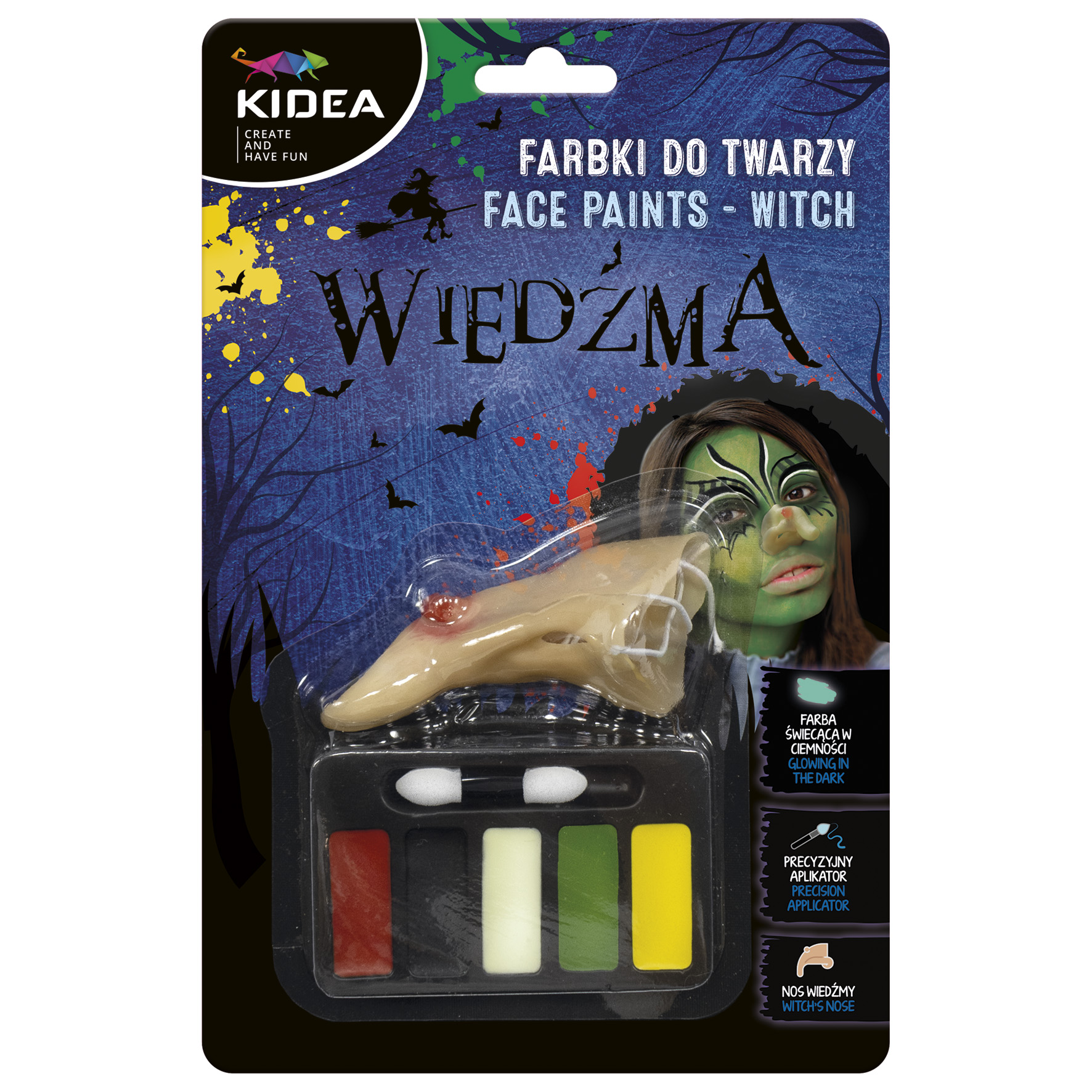 Farby do twarzy zestaw Kidea Wiedźma
