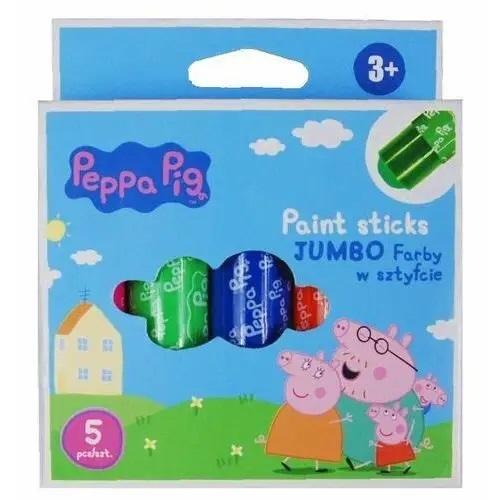 Farby w sztyfcie okrągłe Jumbo Peppa Pig 4 kolory