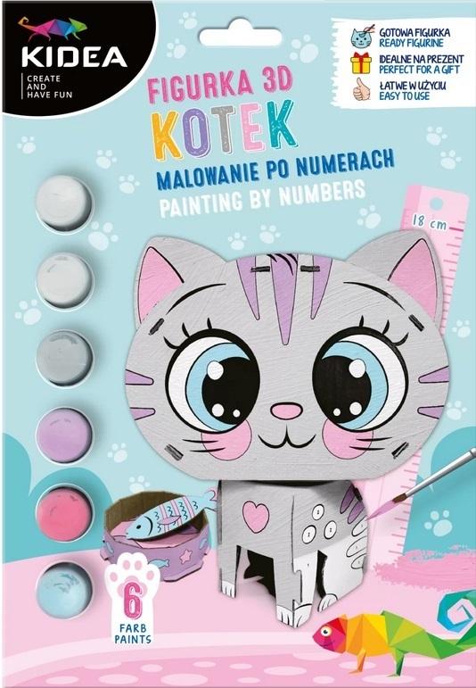 Figurka 3D malowanie po numerach Kotek Kidea