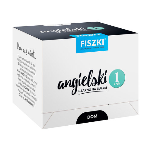 FISZKI Angielski czarno na białym Dom krok 1